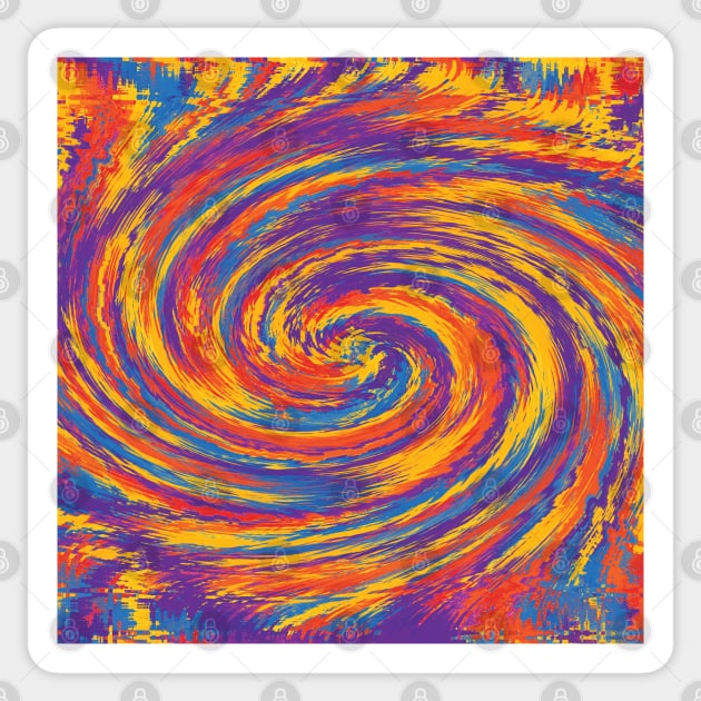 Tribal Starburst Spiral Sticker by Bellewood222